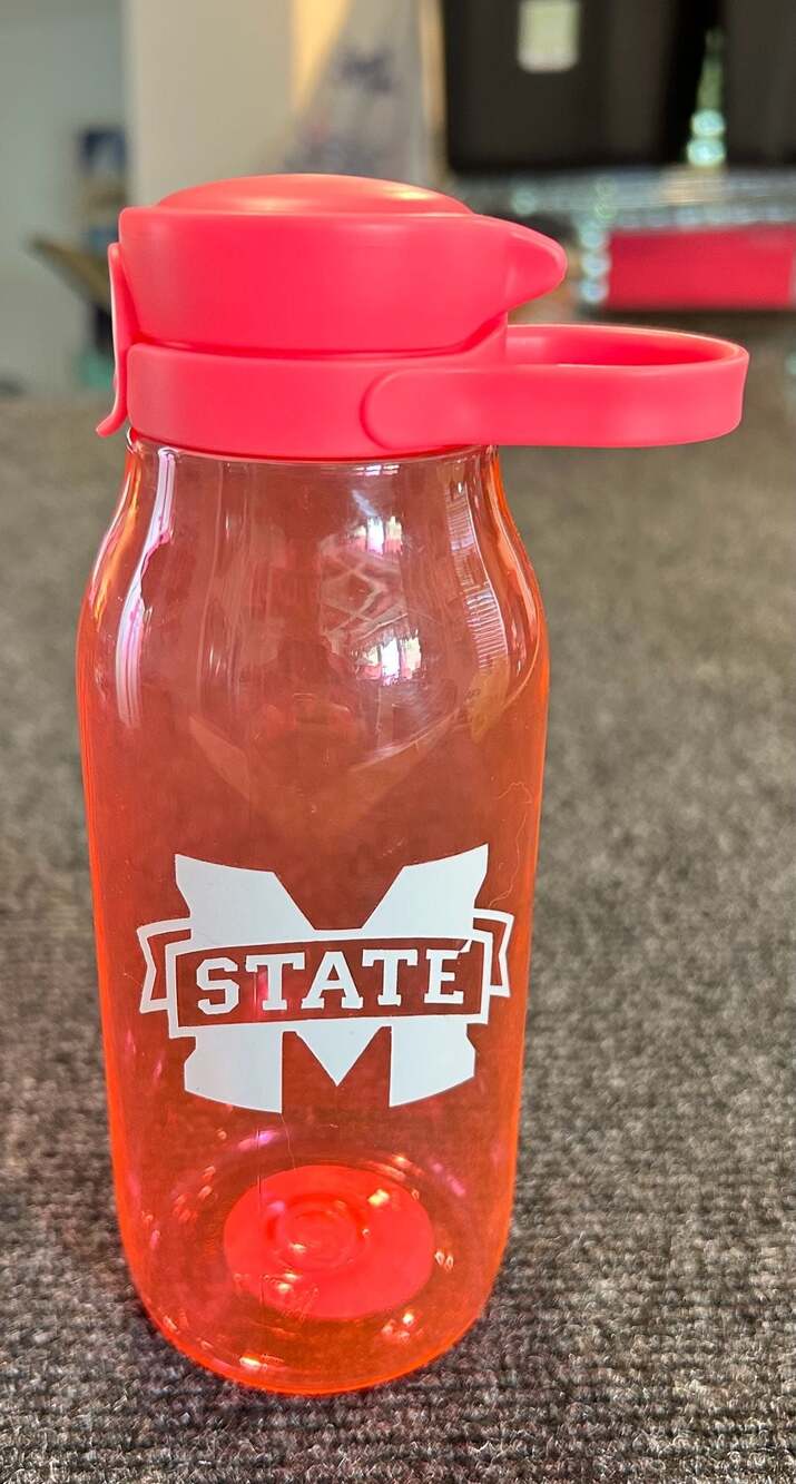 Your Zone Mississippi State Bulldogs 16oz PET Water Bottle Pink